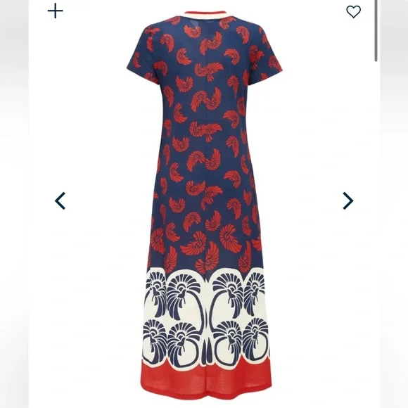 NWT La DoubleJ Sporty Swing Dress size Medium Pygmy Palms Cotton Jersey - Picture 3 of 11